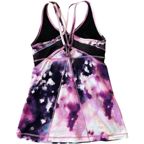 EUC Lululemon Strap It Like It's Hot Tank Blooming Pixie Multi/Black Bra Tank 6 - Picture 1 of 9